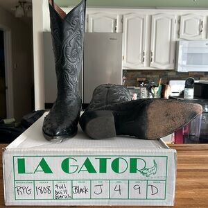 LA Gator handmade Ostrich cowboy boots